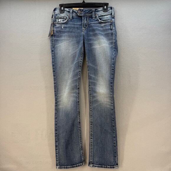 Silver Jeans Denim - Silver Jeans Women's 26x31 (2) Blue Tuesday Fit Low Slim Boot Western NWT
